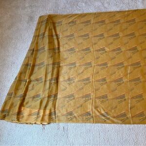 Vintage Yellow Abstract Saree